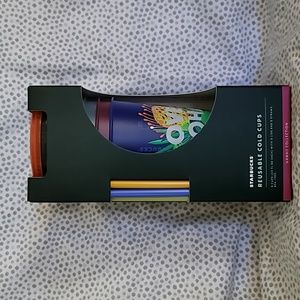 Starbucks Hawaii Collection 24oz Reusable Cold Cups (5 Pack) LOVE ALOHA NIB